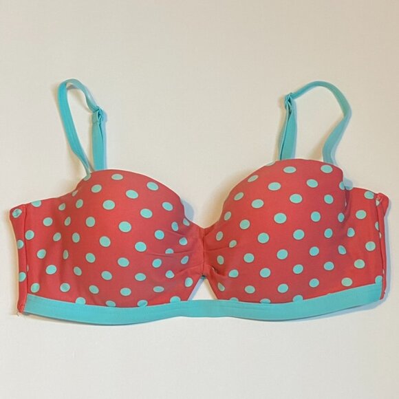 Coco Rave Bikini Top and Bottom Coral and Light Blue Polka Dot - Picture 8 of 10